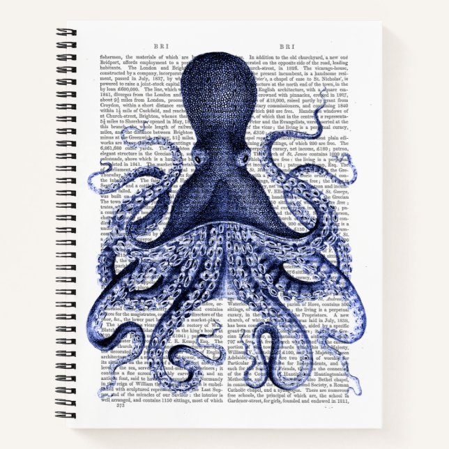 Blue Octopus Notebook (Front)