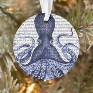 Blue Octopus Ornament