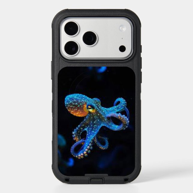 Blue Octopus Otterbox iPhone Case (Back)