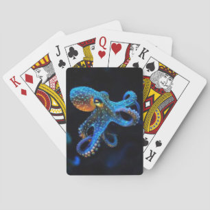 Blue Octopus Poker Cards