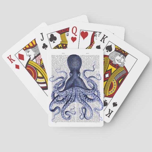 Blue Octopus Poker Cards (Back)