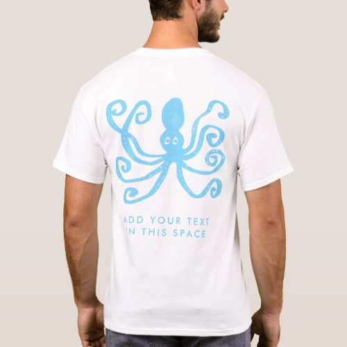 Blue Octopus Scuba Diving T_Shirt