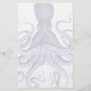 Blue Octopus Stationery