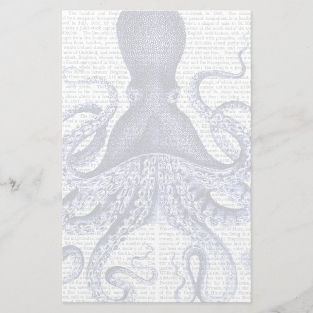 Blue Octopus Stationery (Front)