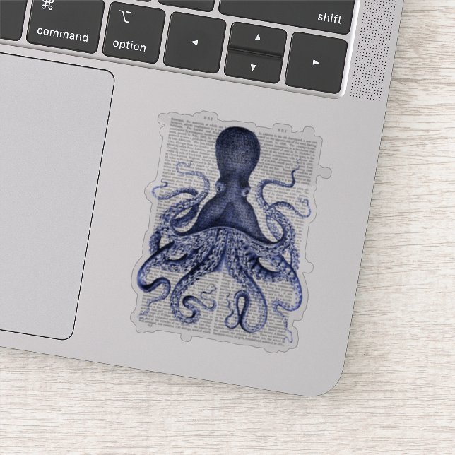 Blue Octopus Sticker (Detail)