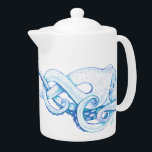 Blue Octopus Teapot<br><div class="desc">"The Octopus