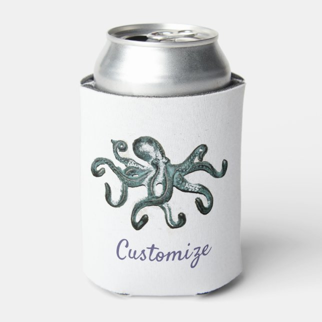 Blue Octopus Thunder_Cove  Can Cooler (Can Front)