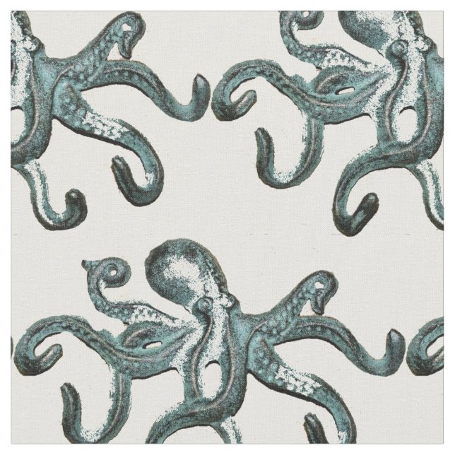 Blue Octopus Thunder_Cove Fabric (Close Up)