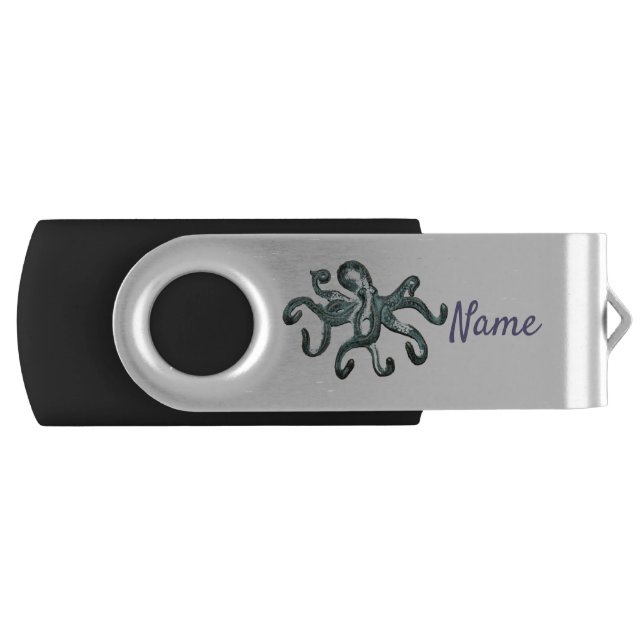 Blue Octopus Thunder_Cove Flash Drive (Front)