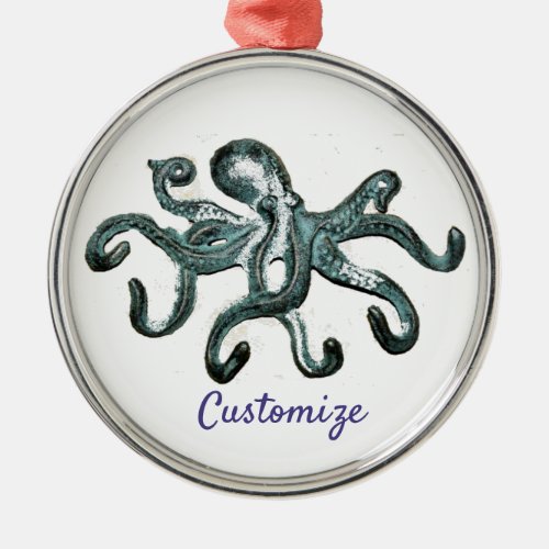 Blue Octopus Thunder_Cove  Metal Ornament