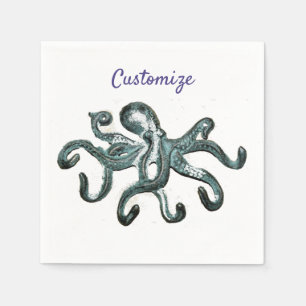 Blue Octopus Thunder_Cove Napkins