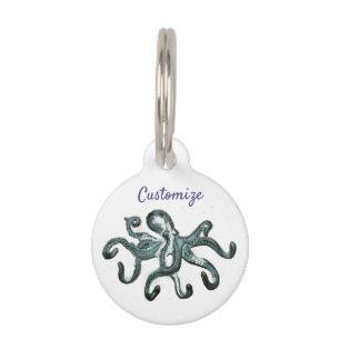 Blue Octopus Thunder_Cove Pet ID Tag