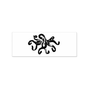 Blue Octopus Thunder_Cove Rubber Stamp