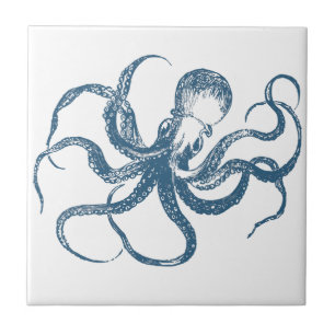 blue octopus tile