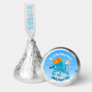 Blue Octopus Under the Sea Boy Birthday Party Hershey®'s Kisses®