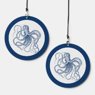Blue octopus wind chime
