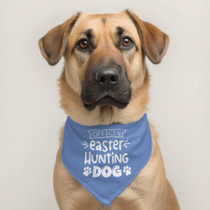 Blue Official Easter Hunting Dog Pet Bandana Collar