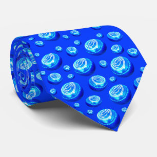 Blue Oil Painted Lawn Bowls, Neck Tie