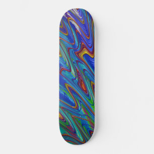 blue oil spill skateboard