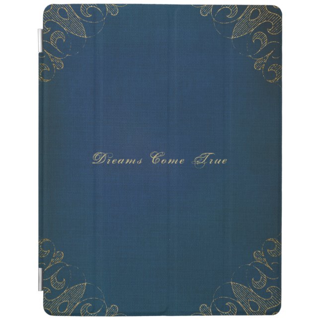 Blue Old Antique Gilded Book Cover (Front)