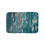 Blue Old Peeling Paint Wood Wall Texture Bathroom Mat at Zazzle