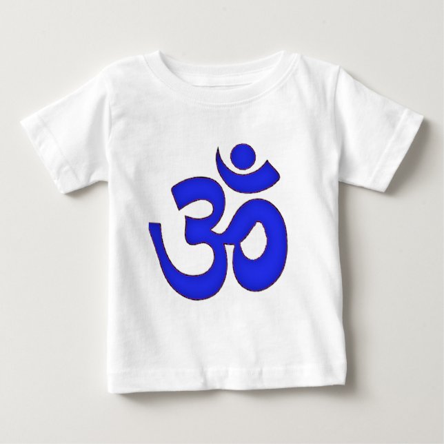 BLUE om,aum,sanskrit, mantra, yoga, tantra Baby T-Shirt (Front)