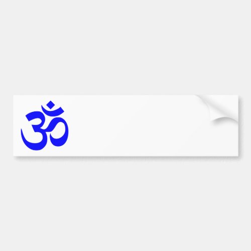 Blue Om Symbol Bumper Sticker