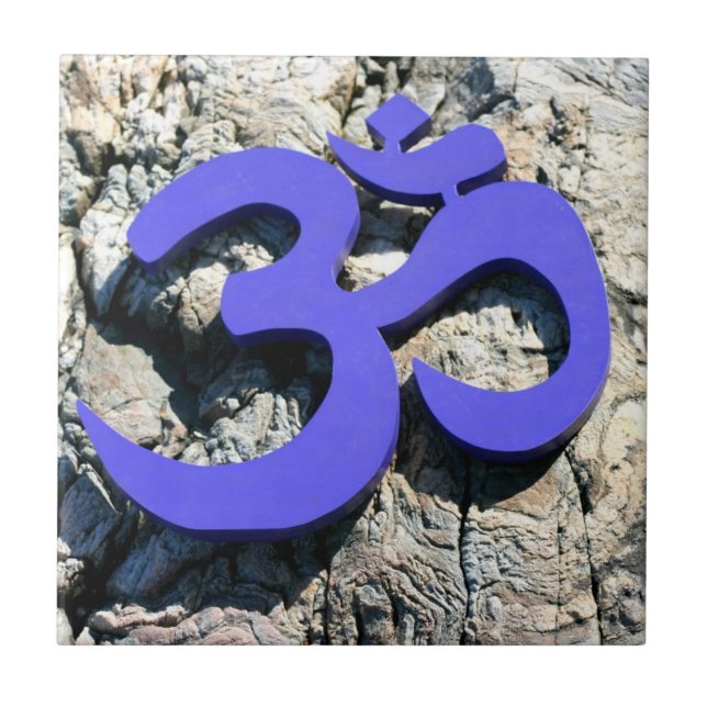 blue Om tile (Front)