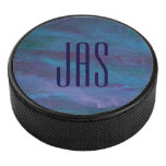 Blue Ombre Abstract | Turquoise Teal Purple Custom Hockey Puck at Zazzle