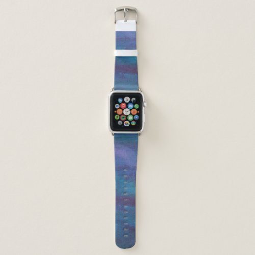 Blue Ombre Abstract  Turquoise Teal Violet Purple Apple Watch Band