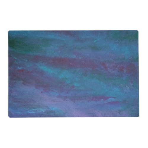 Blue_Ombre Abstract  Turquoise Teal Violet Purple Placemat