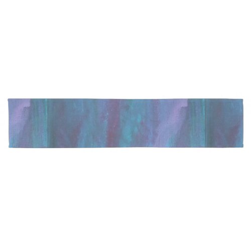 Blue_Ombre Abstract  Turquoise Teal Violet Purple Short Table Runner