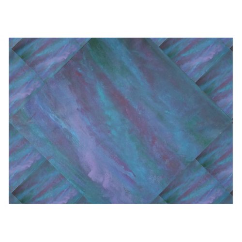 Blue_Ombre Abstract  Turquoise Teal Violet Purple Tablecloth