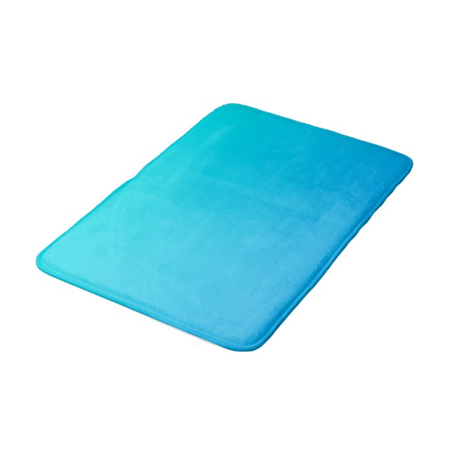 Blue Ombre Background Bath Mat (Angled)