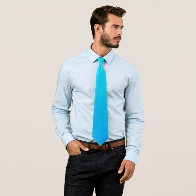 Blue Ombre Background Neck Tie (In Situ)
