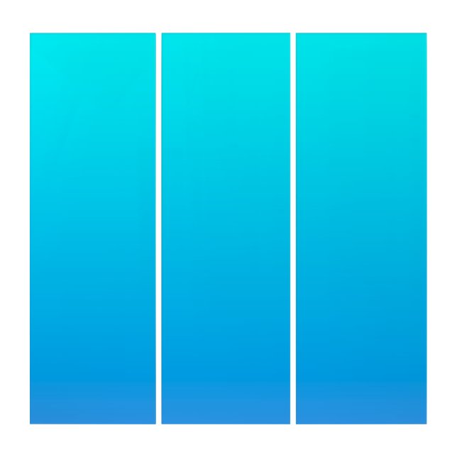 Blue Ombre Background Triptych (Front)