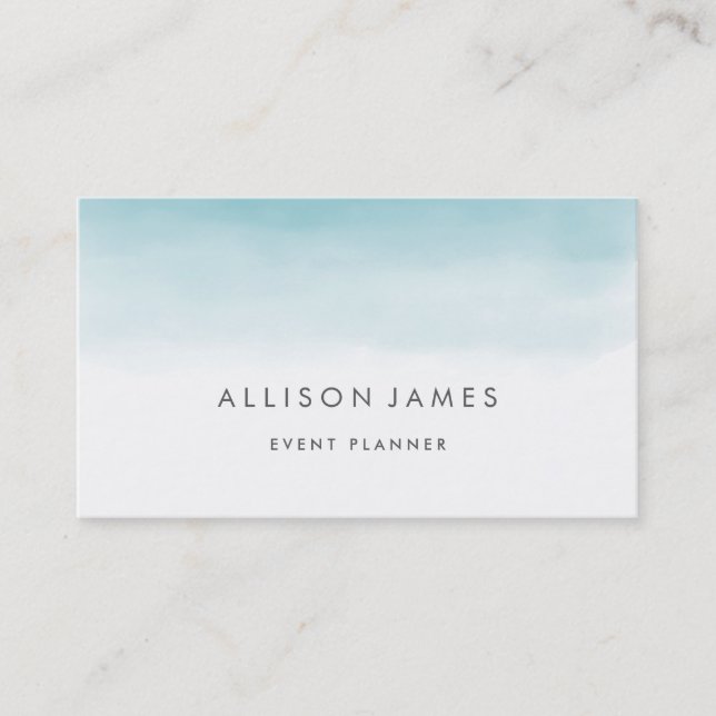 Blue Ombre Business Card (Front)