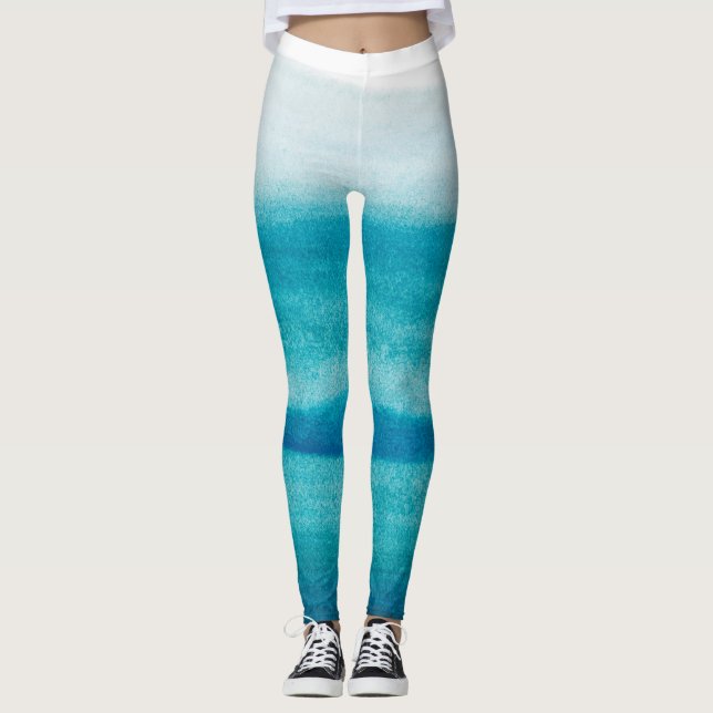 Blue Ombre Dye  Leggings (Front)