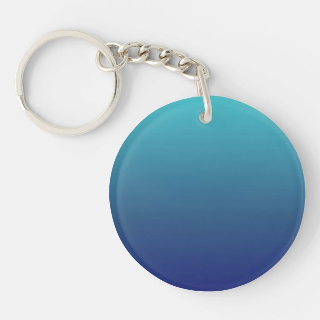 Blue ombre gradient keychain (Front)