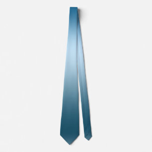 Blue Ombre Gradient Mens Neck Tie