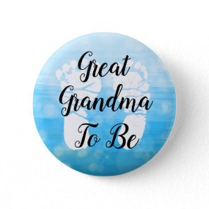 Blue Ombre Great Grandma to be Baby Shower Gift Bu Button