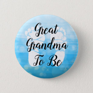 Blue Ombre Great Grandma to be Baby Shower Gift Bu Button