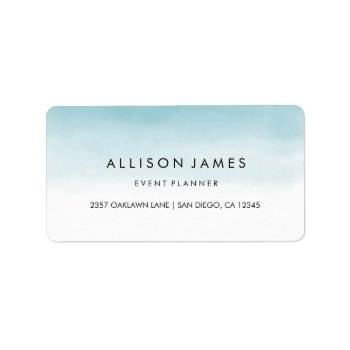 Blue Ombre Label by charmingink at Zazzle