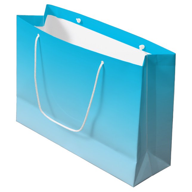 Blue Ombre Large Gift Bag (Front Angled)