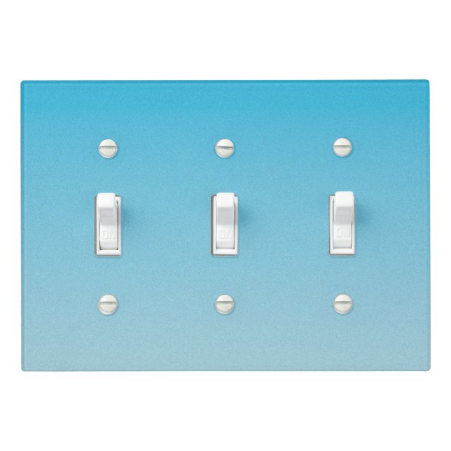 Blue Ombre Light Switch Cover (In Situ)