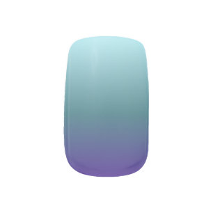Blue Ombre Minx Nail Art