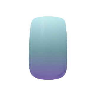 Blue Ombre Minx Nail Art