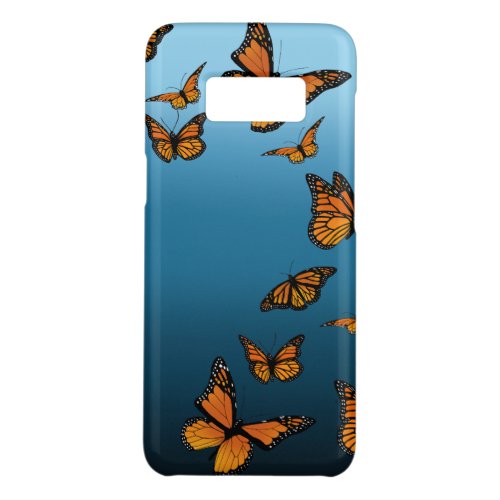 Blue Ombre Monarch Butterflies  Case_Mate Samsung Galaxy S8 Case