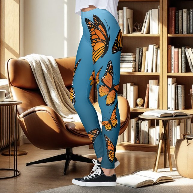 Blue Ombre Monarch Butterflies Leggings (Creator Uploaded)