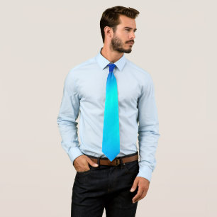 Blue ombre moonlight Double Stripe Neck Tie